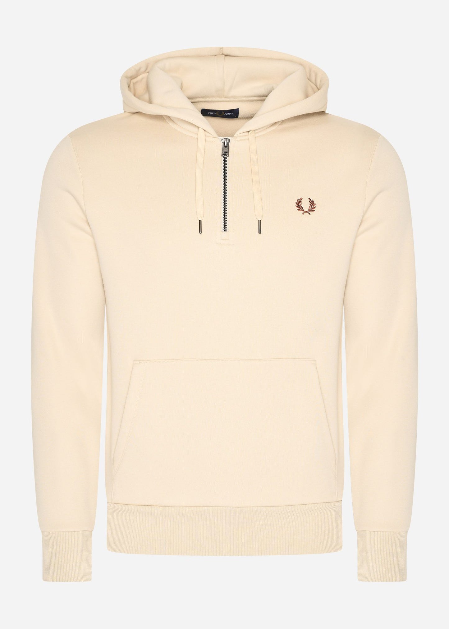 Fred Perry Truien  Hooded fleece back sweatshirt - oatmeal 