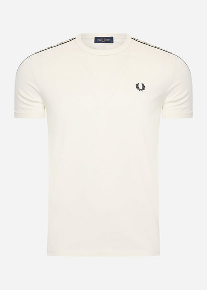 Fred Perry T-shirts  Contrast tape ringer t-shirt - ecru black 