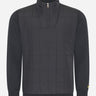 Lyle & Scott Truien  Hybrid quilted quarter zip sweatshirt - jet black 