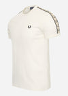 Fred Perry T-shirts  Contrast tape ringer t-shirt - ecru black 