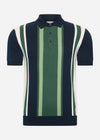 Ben Sherman Polo's  Vertical stripe polo  - dark navy 