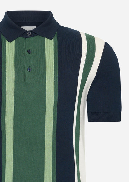 Ben Sherman Polo's  Vertical stripe polo  - dark navy 