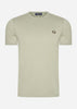 Fred Perry T-shirts  Ringer t-shirt - warm grey brick 