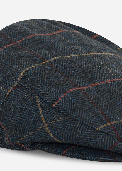 Barbour Petten  Wilkin flat cap - navy herringbone 