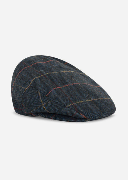 Barbour Petten  Wilkin flat cap - navy herringbone 