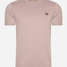 Fred Perry T-shirts  Ringer t-shirt - dark pink black 