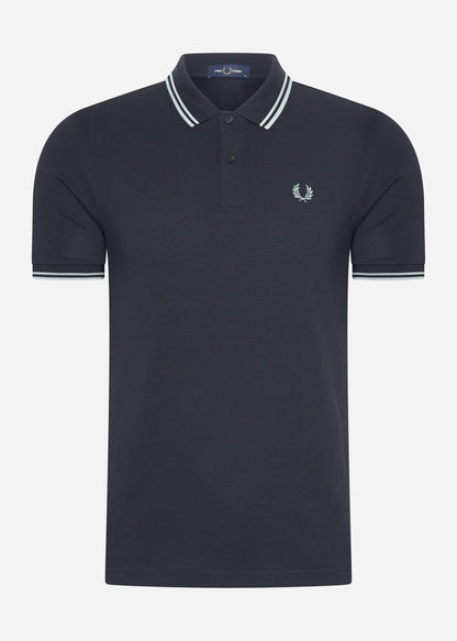 Fred Perry Polo's  Twin tipped fred perry shirt - navy-silver blue silver blue 