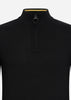 Barbour International Truien  Cotton half zip knit - black 