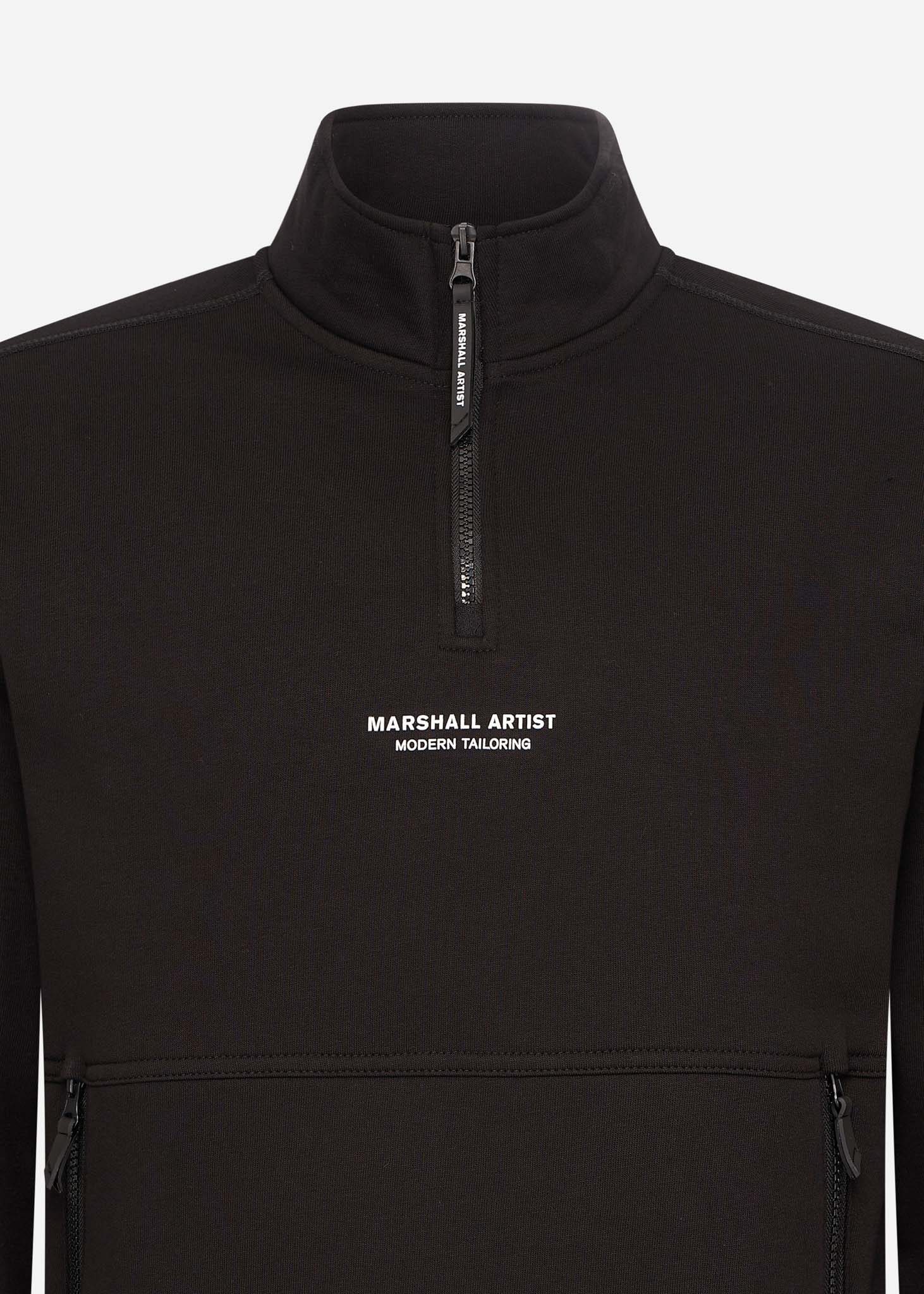 Marshall Artist Truien  Siren 1/4 zip - black 