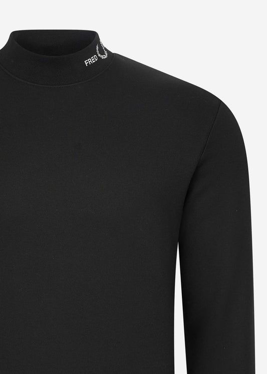 Fred Perry Truien  Branded collar sweatshirt - black 