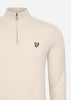 Lyle & Scott Truien  Cotton merino quarter zip jumper - taupe 