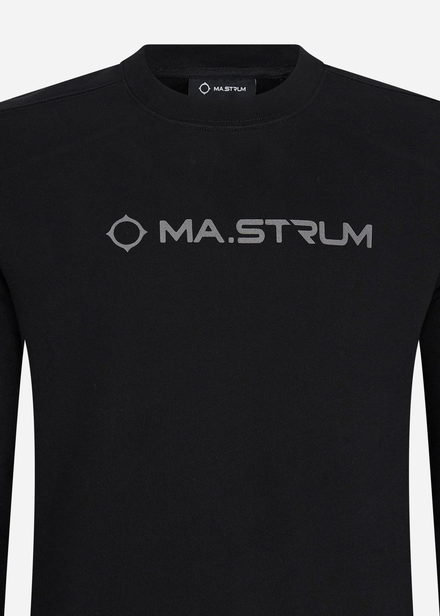 MA.Strum Truien  Chest print crew sweat - jet black 