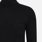 MA.Strum Truien  Milano knit roll neck - jet black 