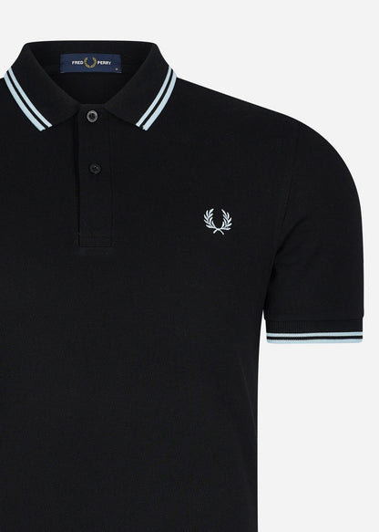 Fred Perry Polo's  Twin tipped fred perry shirt - black light ice 