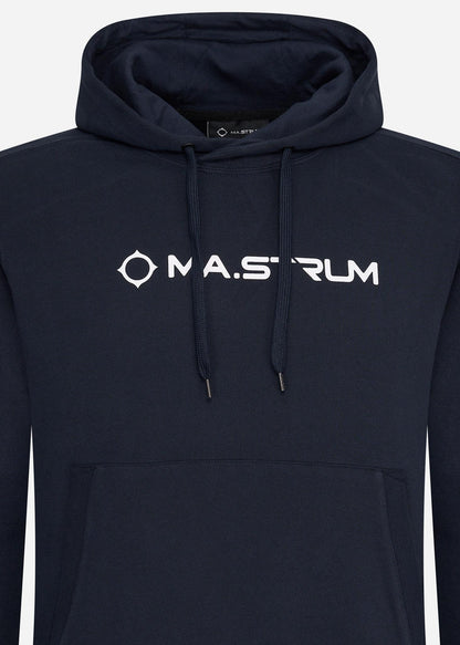 MA.Strum Hoodies  Chest print overhead hoody - ink navy 