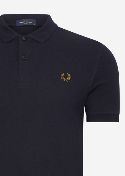 Fred Perry Polo's  Plain fred perry shirt - navy dark caramel 