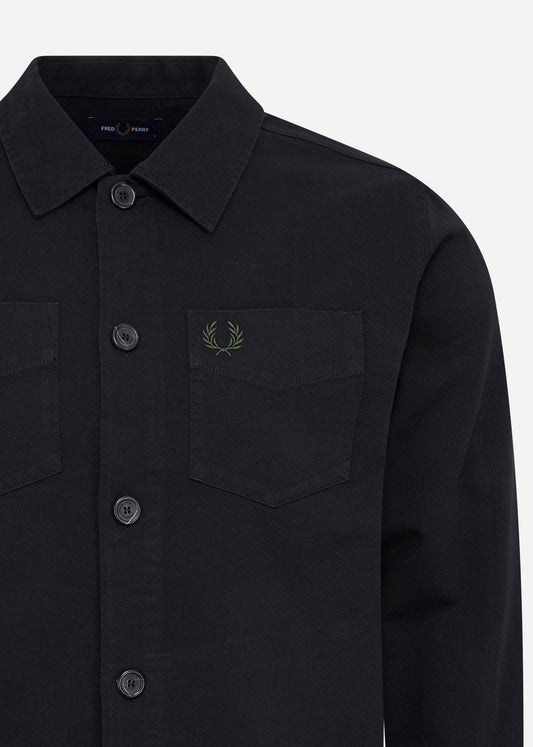 Twill overshirt - black