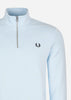 Fred Perry Truien  Half zip sweatshirt - light ice 