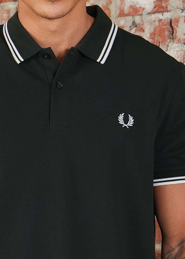 Fred Perry Polo's Twin tipped fred perry polo shirt- nightgreen snow white