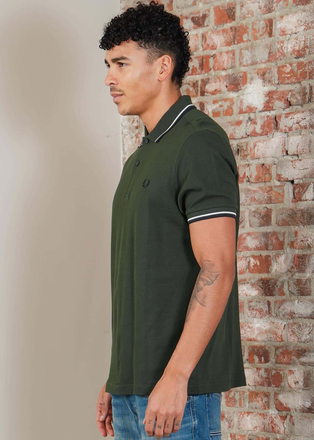 Fred Perry Polo's Twin tipped fred perry shirt - crtgrn snwt nvy