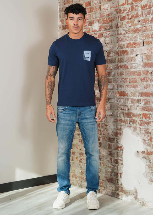 Hugo Boss T-shirts Te_plain - open blue