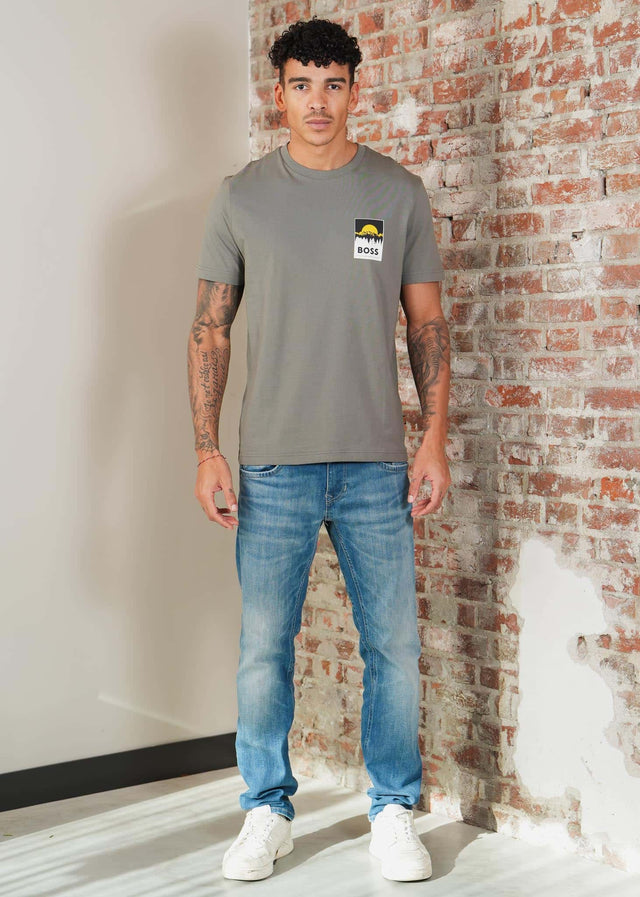 Hugo Boss T-shirts Te_plain - open grey