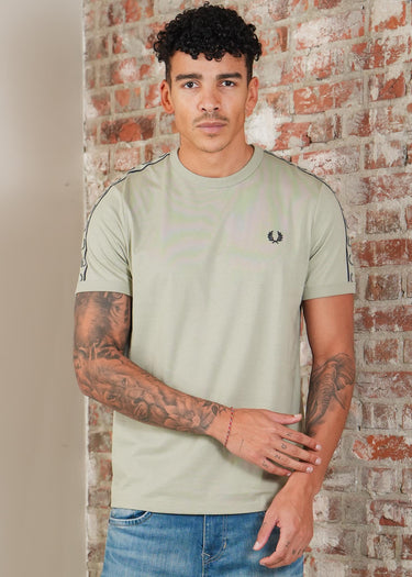 Fred Perry T-shirts Contrast tape ringer t-shirt - seagrass navy