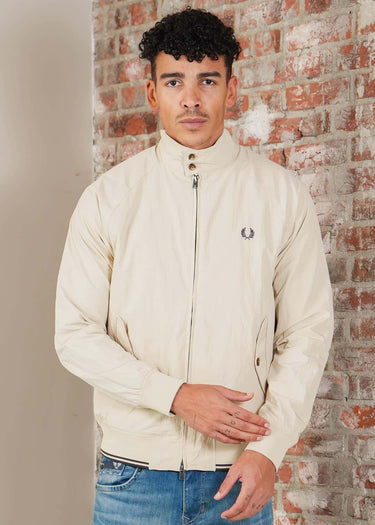 Fred Perry Jassen Crinkle harrington jacket - oatmeal