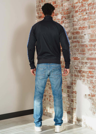 Fred Perry Vesten Contrast tape track jacket - navy ace blue tennis blue