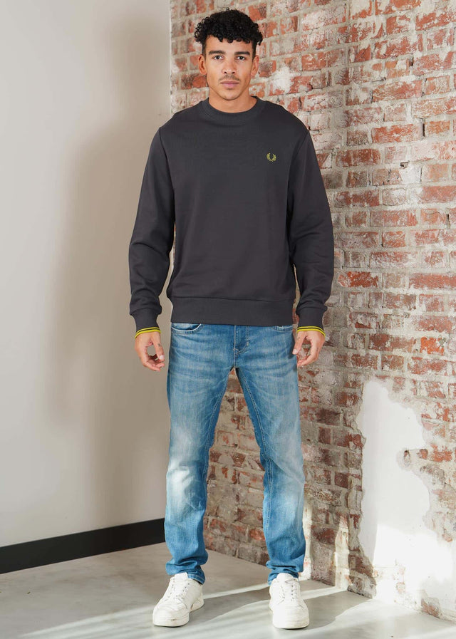 Fred Perry Truien Crew neck sweatshirt - Anchor Grey Tennis Blue