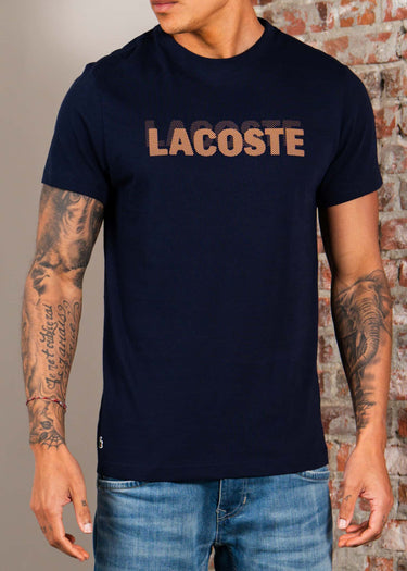 Lacoste T-shirts Regular fit ultra dry training t-shirt - navy blue blossom