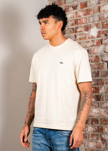 Lacoste T-shirts Cotton t-shirt - naturel clair