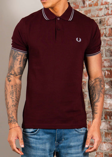 Fred Perry Polo's Twin tipped fred perry shirt - oxblood stockport blue