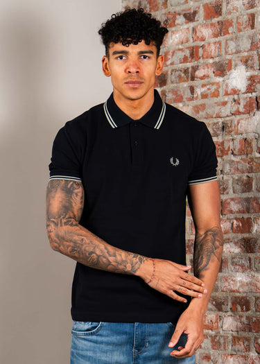 Fred Perry Polo's Twin tipped fred perry shirt - navy seagrass