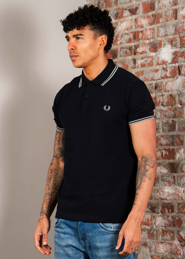 Fred Perry Polo's Twin tipped fred perry shirt - navy seagrass