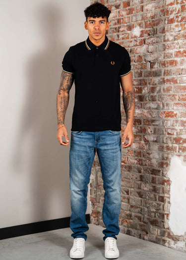 Fred Perry Polo's Twin tipped fred perry shirt - black PS9