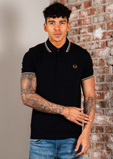 Fred Perry Polo's Twin tipped fred perry shirt - black PS9