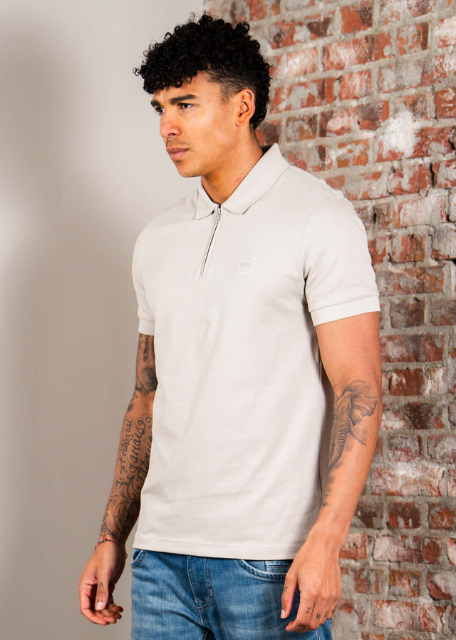 Hugo Boss Polo's Passerzip - open grey 070