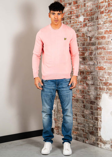 Lyle & Scott Truien Cotton crew neck jumper - pink grapefruit