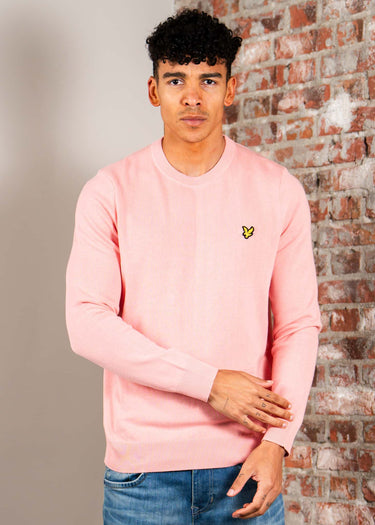Lyle & Scott Truien Cotton crew neck jumper - pink grapefruit