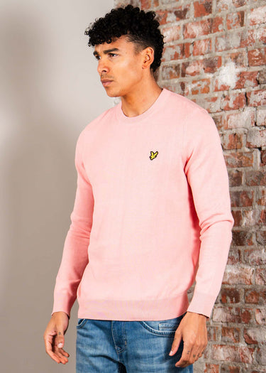 Lyle & Scott Truien Cotton crew neck jumper - pink grapefruit