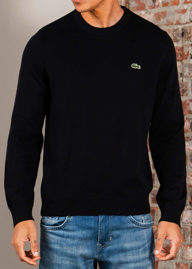 Lacoste Truien Regular fit crew neck sweater - black