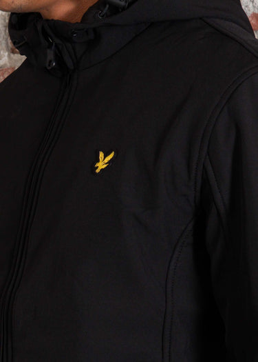 Lyle & Scott Jassen Fleece back softshell jacket - jet black