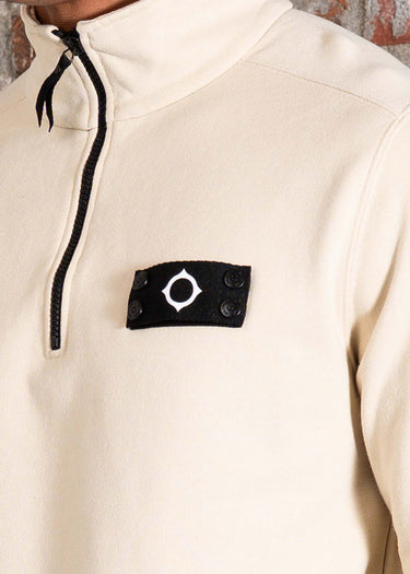 MA.Strum Truien Neo quarter zip sweat - burnt cream