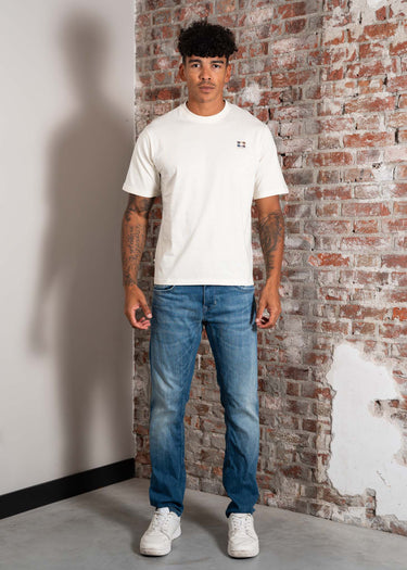 Aquascutum T-shirts Rubber patch t-shirt - old white