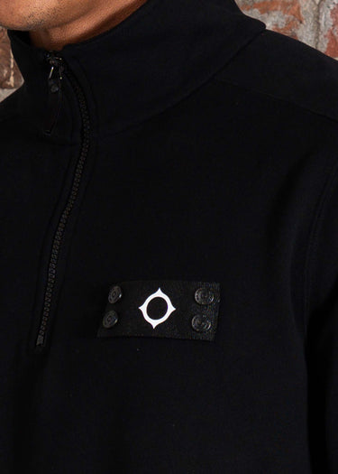 MA.Strum Truien Neo quarter zip sweat - black