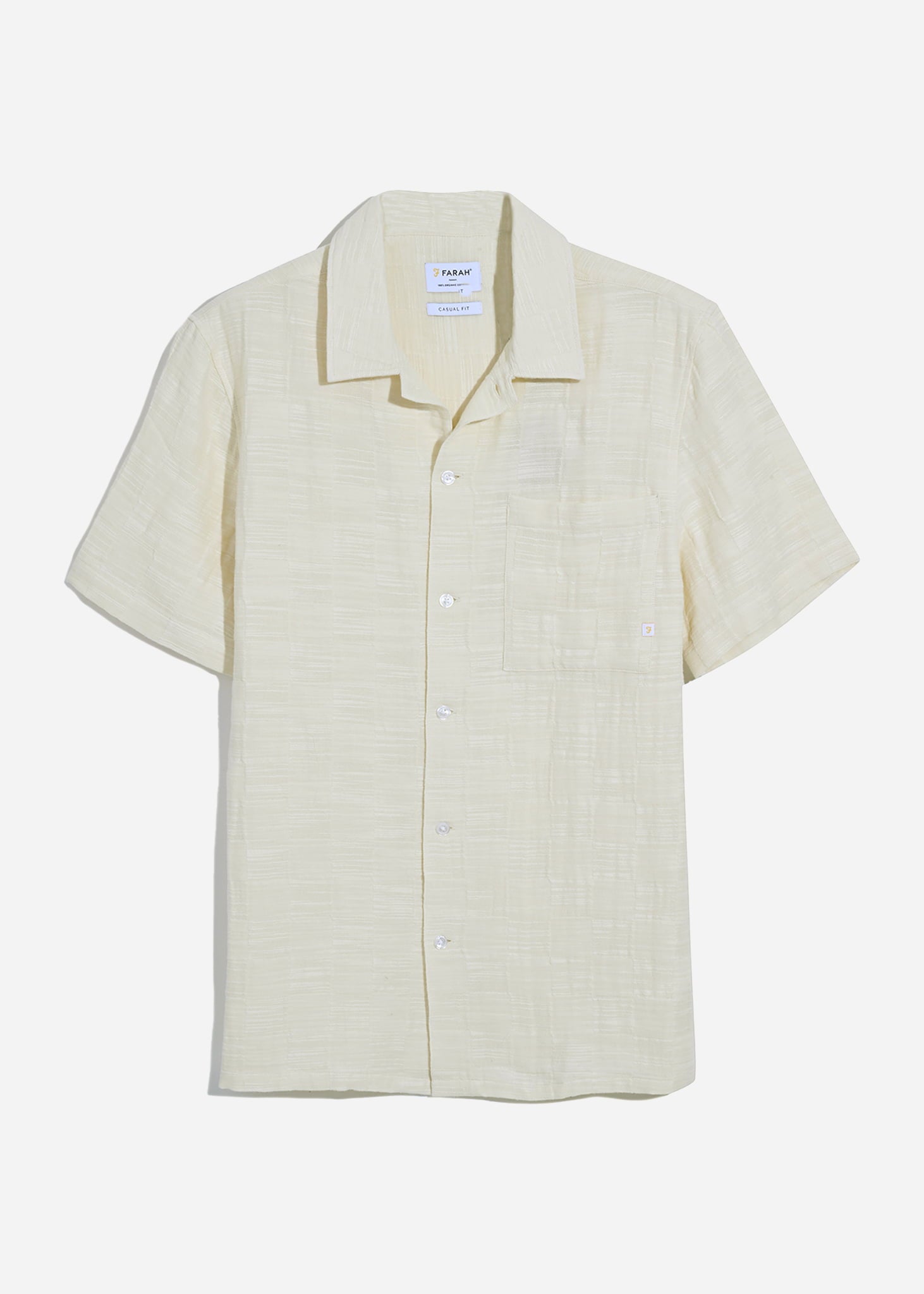 Farah Overhemden Fleet check - cream