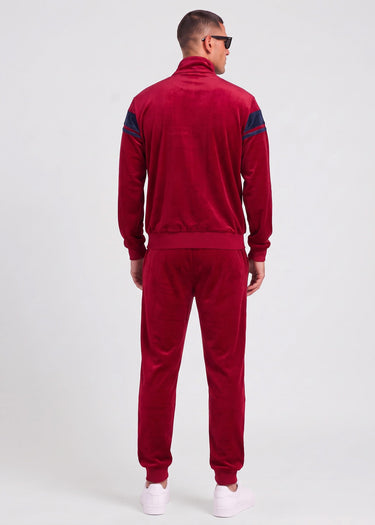 Sergio Tacchini Vesten Damarindo velour tracktop - tibetan red