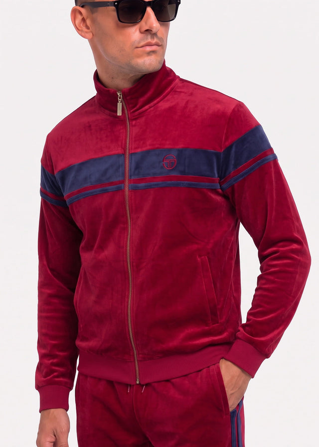 Sergio Tacchini Vesten Damarindo velour tracktop - tibetan red