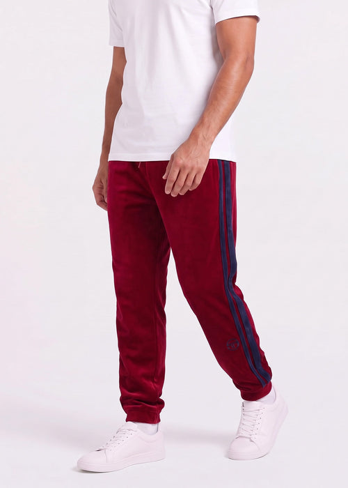 Damarindo velour pants - tibetan red